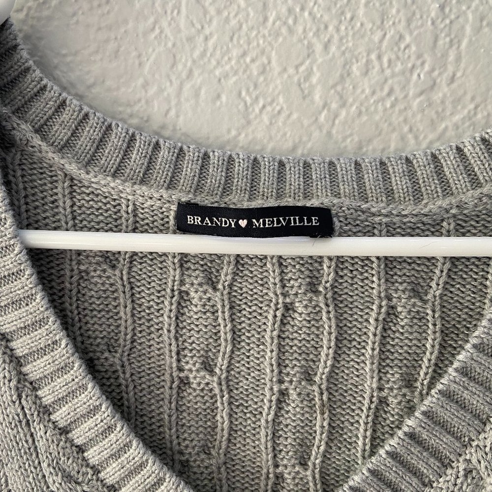 Brandy Melville Leigh Cable Knit Sweater - Picture 4 of 4